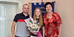 Mlada hrvatska reprezentativka Jana Škrlec na prijemu kod gradonačelnice Dragice Ratković